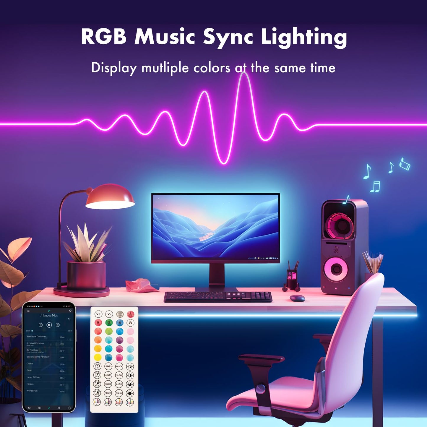 HRDJ Neon Rope Lights, 9.84FT RGB Neon Strip Lights, Outdoor IP67 Waterproof Lights, Smart APP Control with 44Key Remote, 47 Modes, Music Sync Gaming, DIY Design, Dimmable for Bedroom Decoration