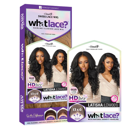 Sensationnel What lace 13x6 wigs - latisha synthetic wig cloud 9 with preplucked hairline hd lace - Whatlace Latisha (1 JETBLACK)