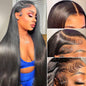 Queen Story 13x4 Lace Front Wigs Human Hair Pre Plucked with Baby Hair 180% Density Brazilian Straight Human Hair Wigs for Black Women 9A Glueless HD Lace Frontal Wigs (20inch, Natural Color)