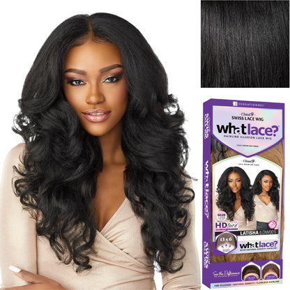 Sensationnel What lace 13x6 wigs - latisha synthetic wig cloud 9 with preplucked hairline hd lace - Whatlace Latisha (1 JETBLACK)