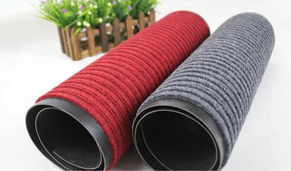 Heavy Striped Floor Door Mats Entryway Welcome Mats Outdoor Indoor Entrance Doormat Waterproof Low Profile Anti-Skid Rubber Back