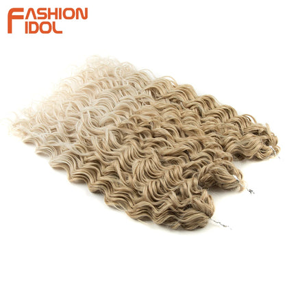 Jessica Hair Deep Wavy Twist Crochet Hair Synthetic Curly Hair Crochet Braids High Temperature Fiber Braiding Hair Extensions