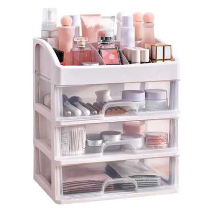 2/3 Layer Comestic Storage Box Makeup Brush Drawer Jewelry Case Sundries Holder Organizer Makeup Tools Storage Case