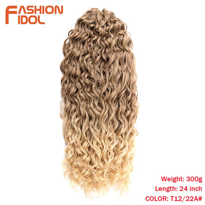 Jessica Hair Deep Wavy Twist Crochet Hair Synthetic Curly Hair Crochet Braids High Temperature Fiber Braiding Hair Extensions