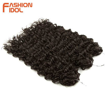 Jessica Hair Deep Wavy Twist Crochet Hair Synthetic Curly Hair Crochet Braids High Temperature Fiber Braiding Hair Extensions