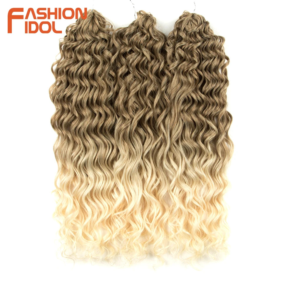 Jessica Hair Deep Wavy Twist Crochet Hair Synthetic Curly Hair Crochet Braids High Temperature Fiber Braiding Hair Extensions