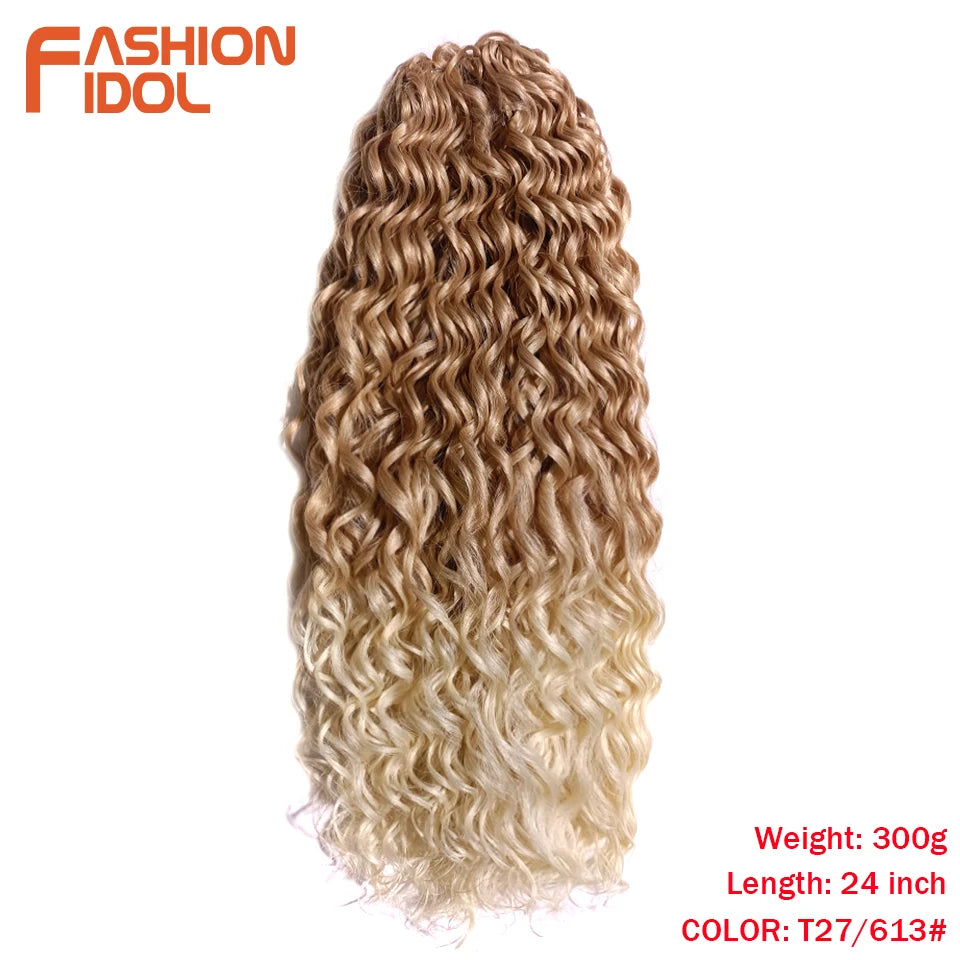 Jessica Hair Deep Wavy Twist Crochet Hair Synthetic Curly Hair Crochet Braids High Temperature Fiber Braiding Hair Extensions