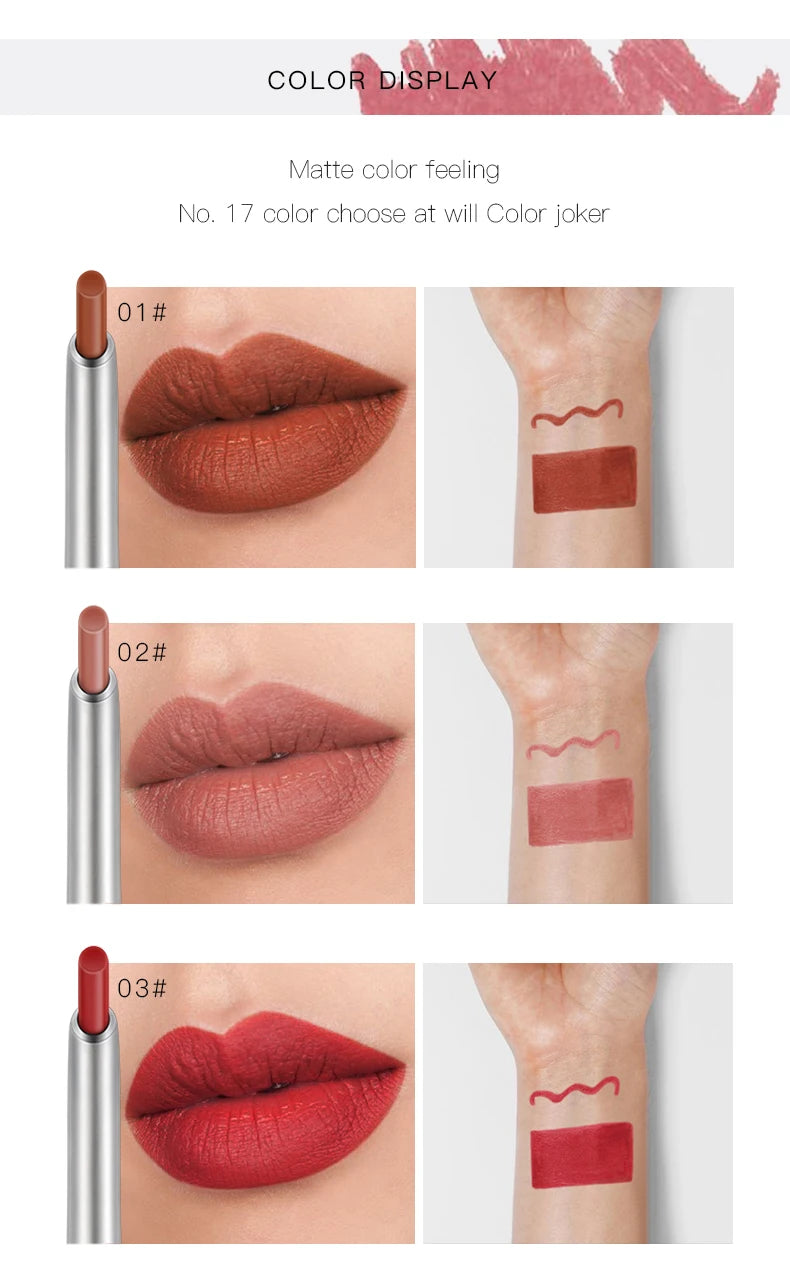 Pudaier Matte Lip Liner Pencil Waterproof Nude Sexy Lipstick Long-lasting Women Makeup Eyes Lipliner Contour Crayon Levre