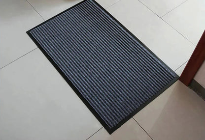 Heavy Striped Floor Door Mats Entryway Welcome Mats Outdoor Indoor Entrance Doormat Waterproof Low Profile Anti-Skid Rubber Back