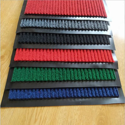 Heavy Striped Floor Door Mats Entryway Welcome Mats Outdoor Indoor Entrance Doormat Waterproof Low Profile Anti-Skid Rubber Back