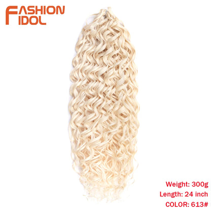 Jessica Hair Deep Wavy Twist Crochet Hair Synthetic Curly Hair Crochet Braids High Temperature Fiber Braiding Hair Extensions