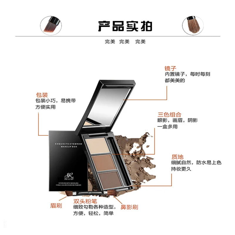 Eyebrow Powder Waterproof Long Lasting Eyebrow Cream Eye Brow Enhancers Smooth Powder Palette Eye Brow Makeup Eyebrow Tint