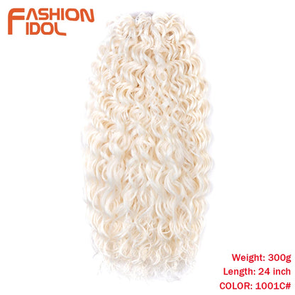 Jessica Hair Deep Wavy Twist Crochet Hair Synthetic Curly Hair Crochet Braids High Temperature Fiber Braiding Hair Extensions