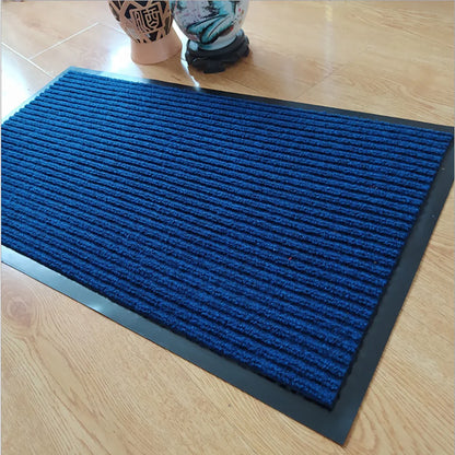 Heavy Striped Floor Door Mats Entryway Welcome Mats Outdoor Indoor Entrance Doormat Waterproof Low Profile Anti-Skid Rubber Back