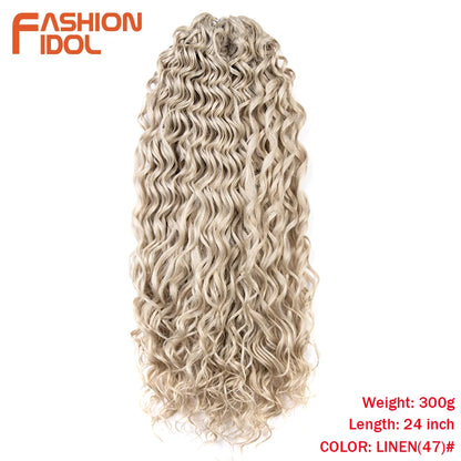 Jessica Hair Deep Wavy Twist Crochet Hair Synthetic Curly Hair Crochet Braids High Temperature Fiber Braiding Hair Extensions