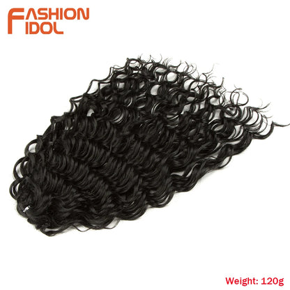 Jessica Hair Deep Wavy Twist Crochet Hair Synthetic Curly Hair Crochet Braids High Temperature Fiber Braiding Hair Extensions