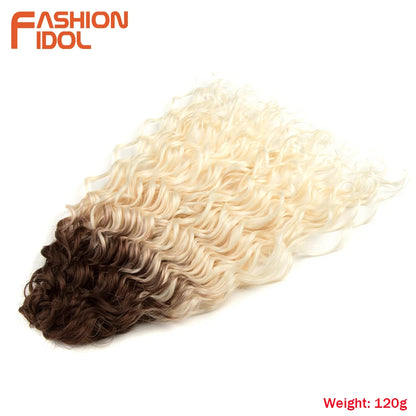 Jessica Hair Deep Wavy Twist Crochet Hair Synthetic Curly Hair Crochet Braids High Temperature Fiber Braiding Hair Extensions