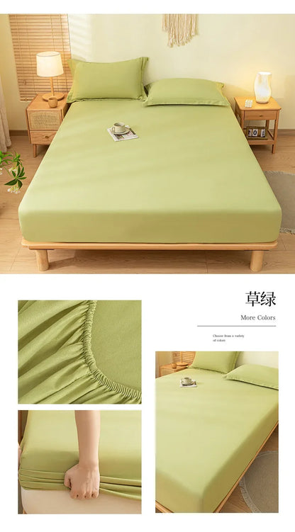 2 People Luxury Double Bed Bed Sheet Elastic Fitted Sheet Mattress Cover Couple Bed Linen 150/180x200 Bedding Queen King Size