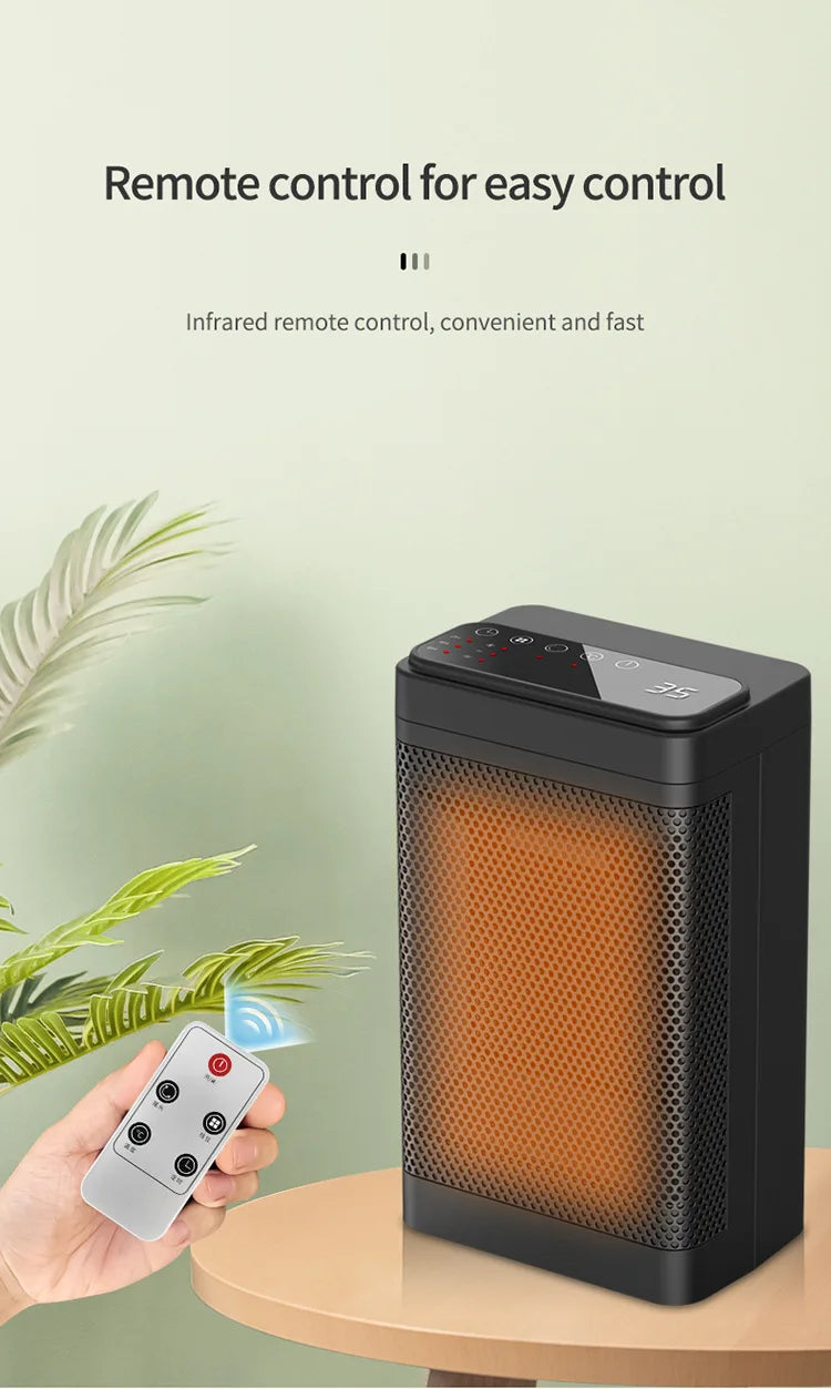 3 Gears PTC Ceramic Heater Portable Fan Heater 110V/220V 1200W Electric Warm Air Blower Home Office Warmer Machine for Winter