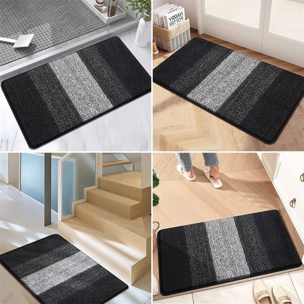 Olanly Door Mat Indoor Non-Slip Entrance Doormat Low Profile Mat Foot Mat Supe Absorbent Welcome Bathroom Rug Front Door Carpet