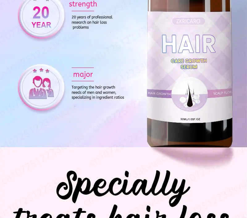 Hair growth essential oil. Effectively repairs baldness and hair loss symptoms, suitable for both men and women