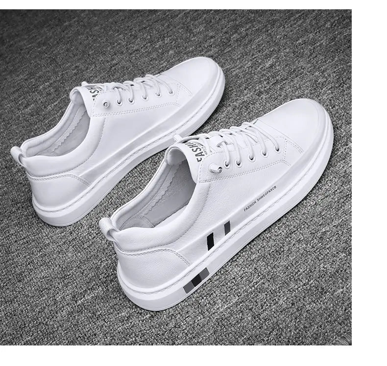 Men Sports Casual Shoes for Men Low-top White Shoes Lace-up Comfortable Mens Sneakers White Tenis Shoes Zapatillas Hombre