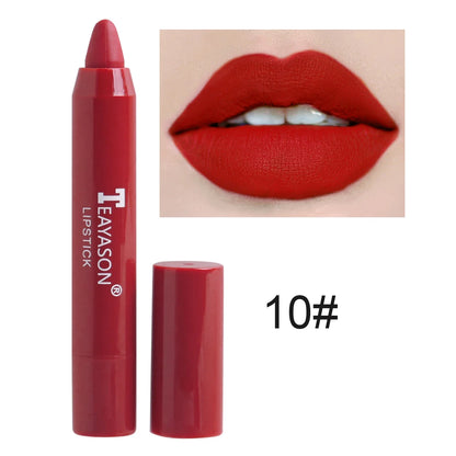 12 Color Waterproof Matte Lipliner Pencil Sexy Red Contour Tint Lipstick Lasting Non-stick Cup Lipliner Pen Lips Makeup Cosmetic