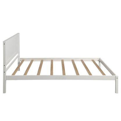 Twin/Full/Queen Platform Bed Frame with Headboard  Wood Slat Support Bedroom Furniture