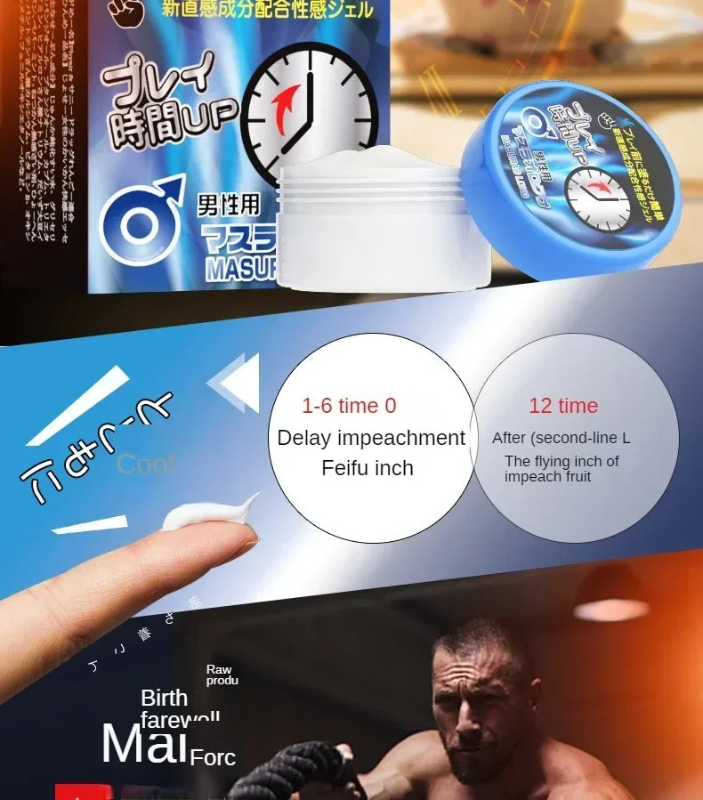 Male Delay Gel 60 Minutes Sex for Men Prevent Premature Ejaculation Prolong Erection Cream Penis Enlargement Long Lasting Spray