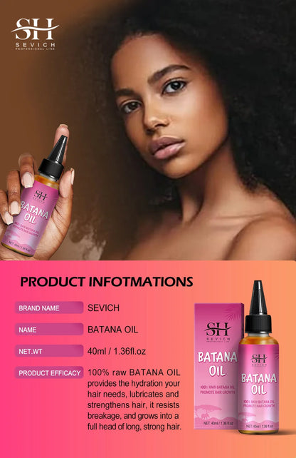 African Batana Oil Baldness Hereditary Postpartum Seborrheic Hair Regrowth Treatment Serum Batana Oil Hair Growth For Men Women