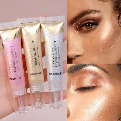 Liquid Highlighter Face Contouring Pearlescent Makeup Brightening Bronzer Glow Body Face Contour Shimmer Illuminator Cosmetics