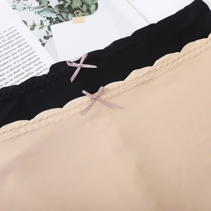 Sexy Lace Edge Soft Seamless Safety Short Pants Under Skirt Shorts Modal Ice Silk Breathable Short Tights Women Underwear