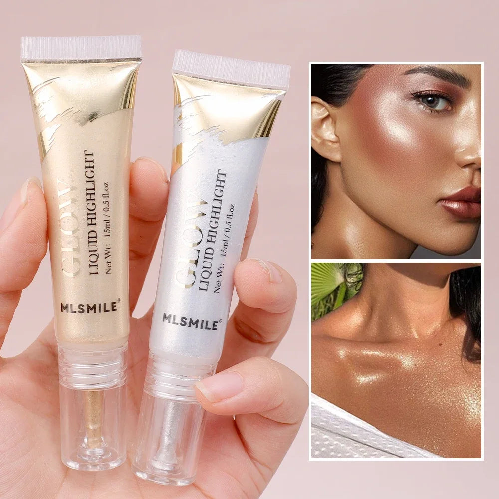 Liquid Highlighter Face Contouring Pearlescent Makeup Brightening Bronzer Glow Body Face Contour Shimmer Illuminator Cosmetics