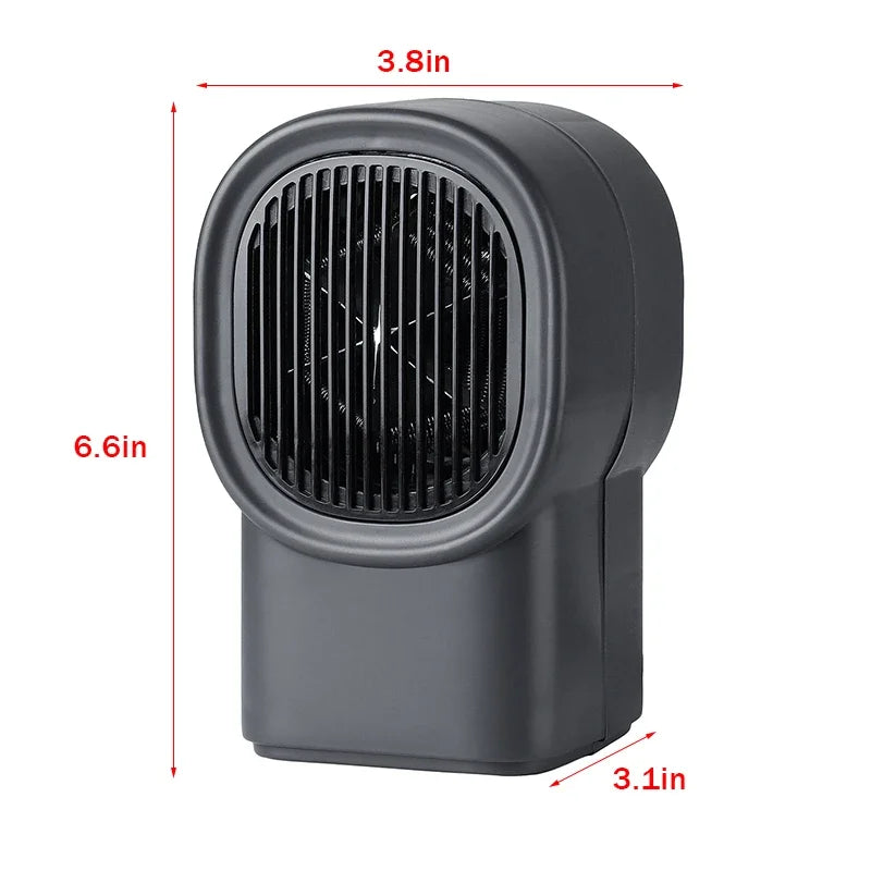 220V Stove Radiator Warm Portable Electric Heater 500W Safe Quiet Ceramic Fan Heater Plug In Air Warmer Led Heater