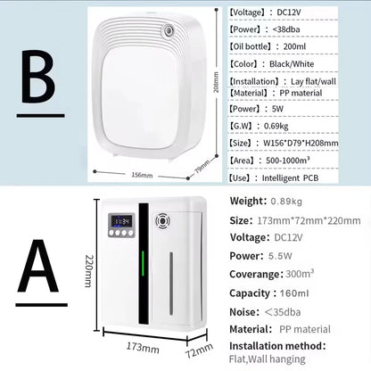 Automatic Flavoring Scent Machine 160ml Timer Function Essential Oil Aroma Diffuser For Home Hotel Room Fragrance Diffuser