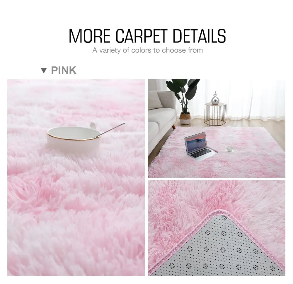 Gray Carpet for Living Room Plush Rug Bed Room Floor Fluffy Mats Anti-slip Home Decor Rugs Soft Velvet Carpets Kids Room Blanket