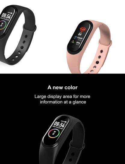 2023 XZT M4 Wristband Sport Fitness Pedometer Color Screen Smart Bracelet Blood Pressure Walk Step Counter Smart Band Watch