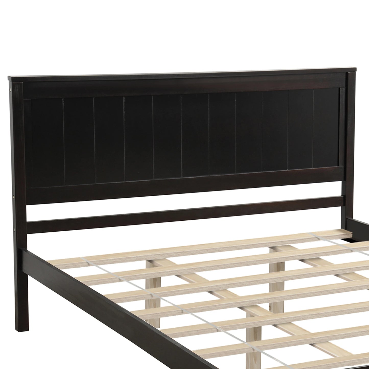 Twin/Full/Queen Platform Bed Frame with Headboard  Wood Slat Support Bedroom Furniture