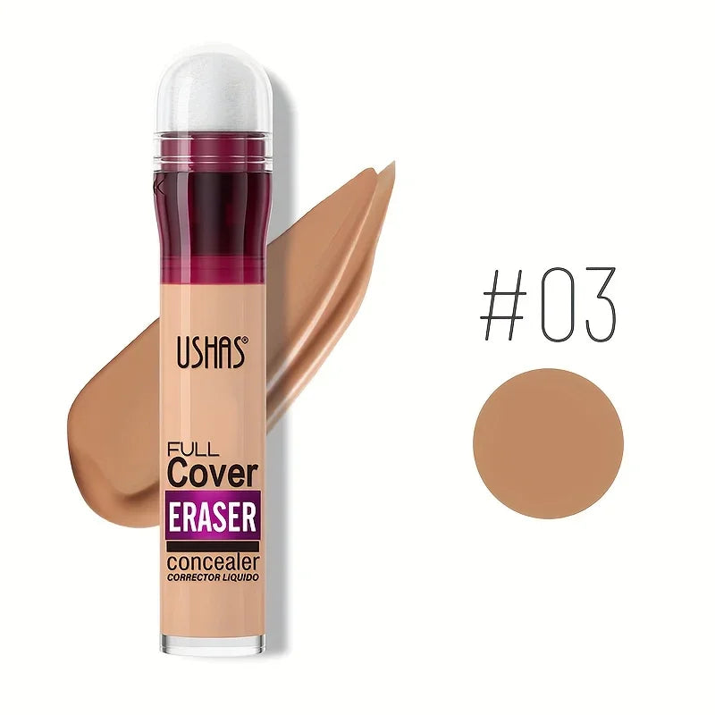 New Sponge Head Liquid Foundation Concealer Face Makeup Waterproof Oil-Control Concealer Base Cream Cover Dark Circles Skin Care