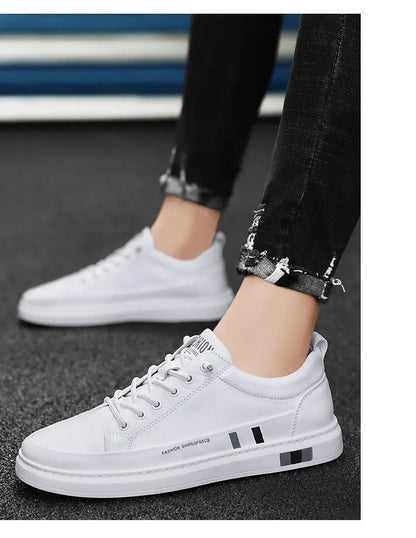 Men Sports Casual Shoes for Men Low-top White Shoes Lace-up Comfortable Mens Sneakers White Tenis Shoes Zapatillas Hombre