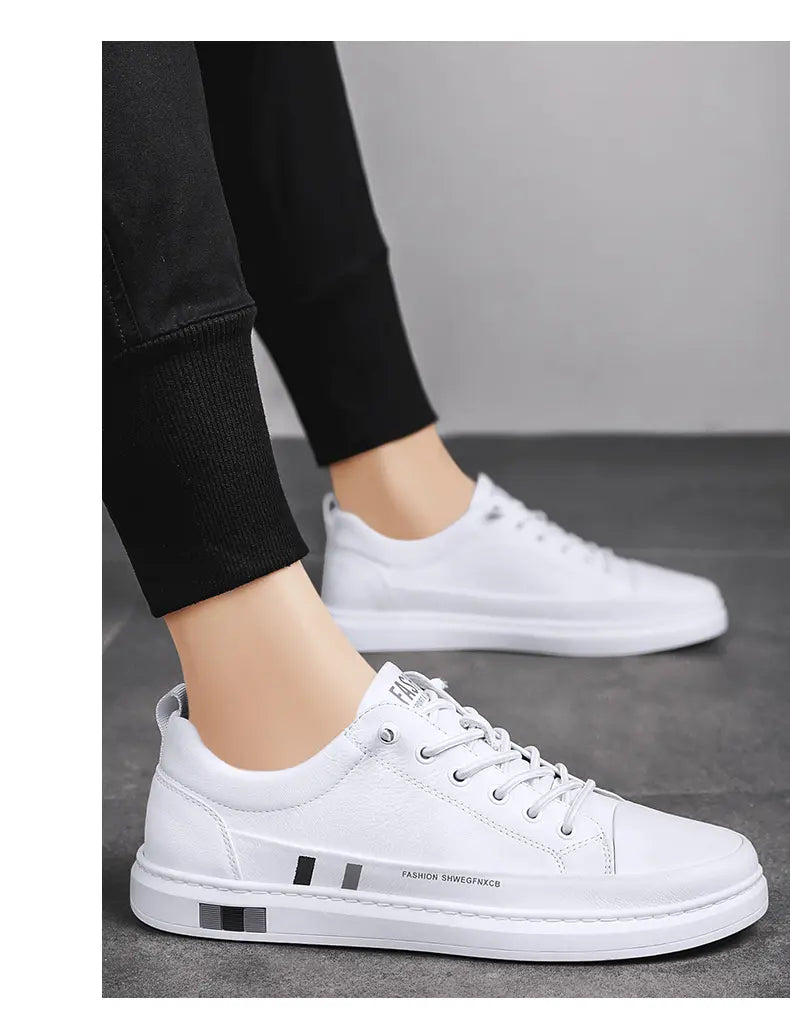 Men Sports Casual Shoes for Men Low-top White Shoes Lace-up Comfortable Mens Sneakers White Tenis Shoes Zapatillas Hombre