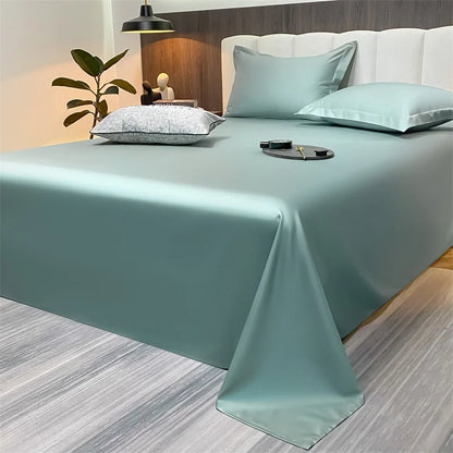 Soft Egyptian Cotton Bed Sheet Home Textile Luxury 400TC 100% Cotton Flat Sheets Bed Linen Single Queen King Size Bedspreads