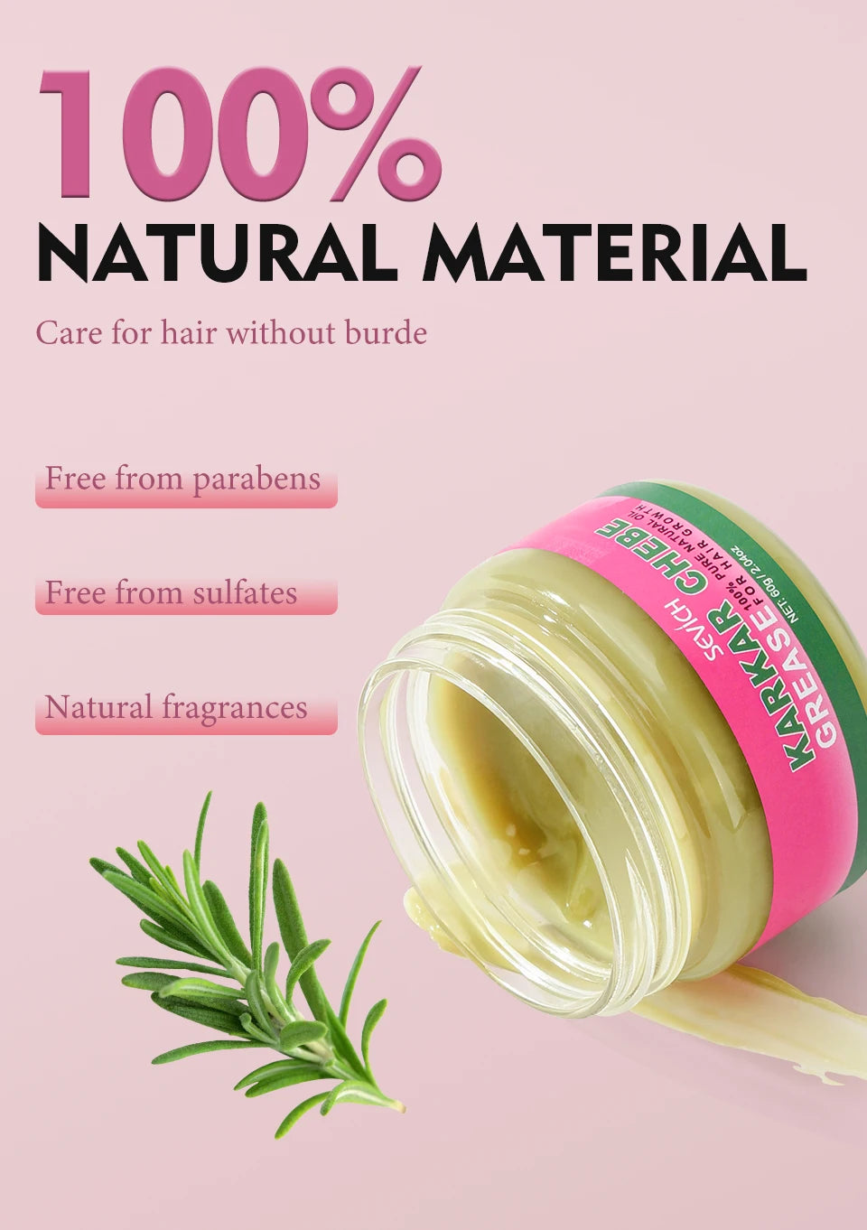 Chebe Fast Hair Growth Sevich Traction Alopecia Hair Karkar Oil Anti Hair Break Hair Strengthen Hair Loss Care Repair Damage