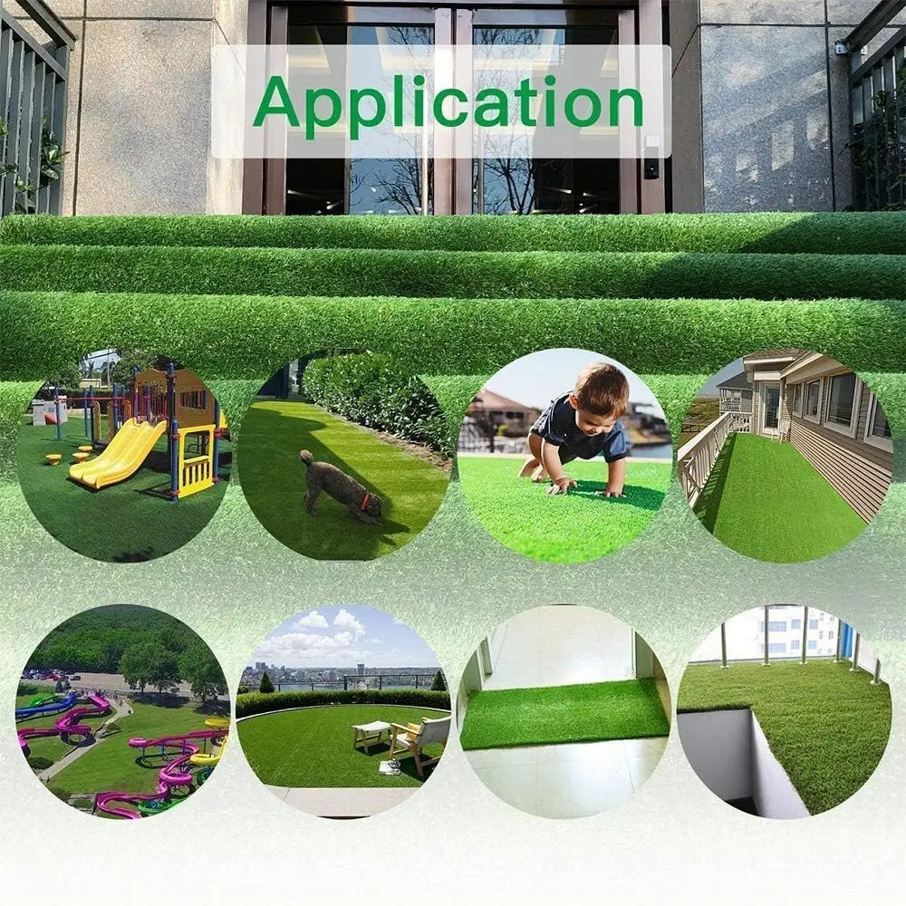 Artificial Grass Turf Lawn , 3Feet X 6Feet Realistic Indoor Outdoor Garden Balcony Decor Landscape Synthetic Fake Grass