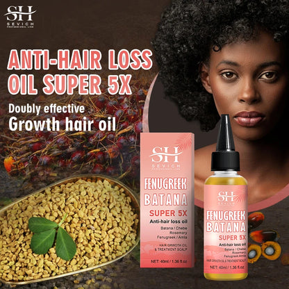 2024 Super Fast 5x Hair Growth Oil Fenugreek Anti-Hair Loss Oil Rosemary Hair Regrowth Chebe Batana Butter Hair Mask Amla Oils