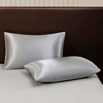 Satin Silk Bed Sheet with Pillowcase Twin/Full/Queen/King Top Sheets Solid Color Flat Bed Sheets Smooth Bed Sheet Sets