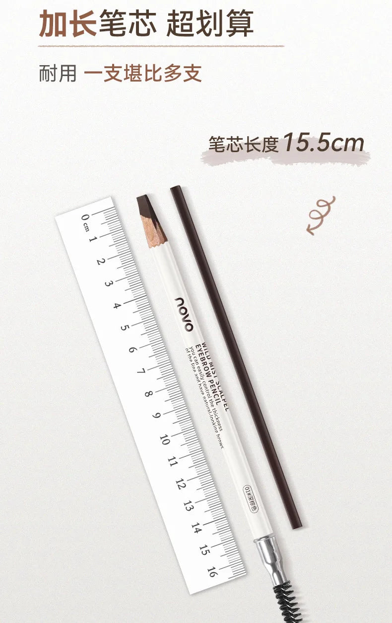 NOVO Eyebrow Pencil Wooden Hard Refill High Quality Professional Waterproof Tattoo Eyebrow Branded Makeup Products Long Lasting