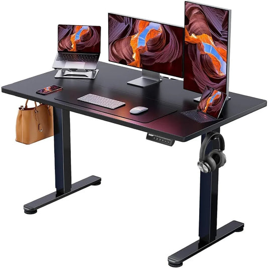 Computer Desk, Height Adjustable Electric Standing Table, 48 X 24 Inches Sit Stand Up Desk, Memory Computer Home Office Desk