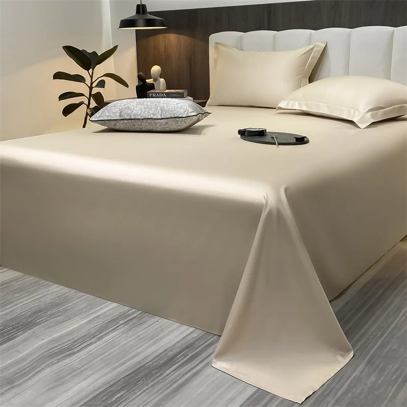 Soft Egyptian Cotton Bed Sheet Home Textile Luxury 400TC 100% Cotton Flat Sheets Bed Linen Single Queen King Size Bedspreads