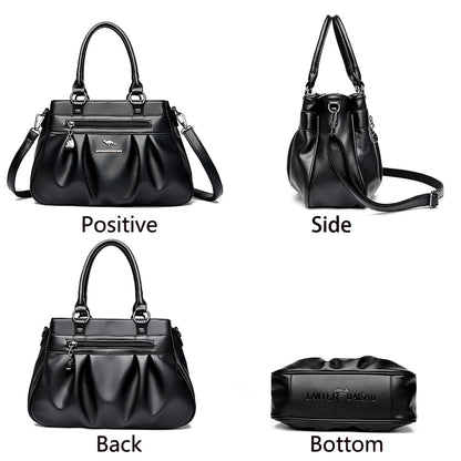 Female Handbag Luxury brands Women Bags Designer high-capacity Soft Leather Shoulder Crossbody Bags for Women Tote Bag 3 layers